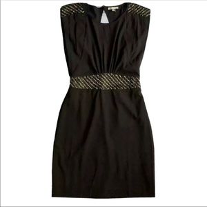 Anthropologie Under Skies beaded open back LBD Small